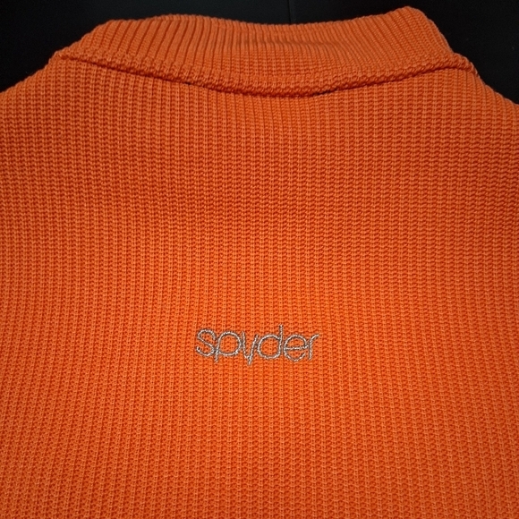 Spyder Orange Women's Zip Up Sweater Size SP - Picture 8 of 10